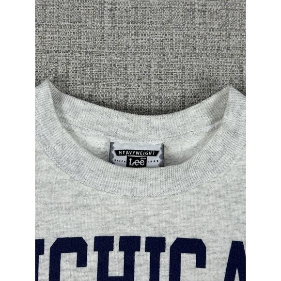 Michigan Wolverines Sweatshirt Mens Large Gray NCAA College Football Lee USA 90s - Picture 9 of 12